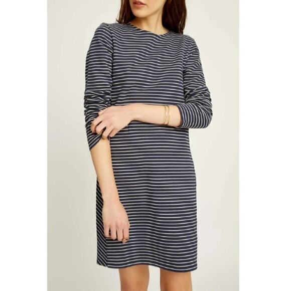 Sail to Sable Dresses & Skirts - Sail To Sable Roundneck Knee Length Shirt Dress Pullover Striped Navy Women's XL